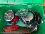 Camping cooking Items including pans plates bowls everything needed for camping