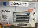 Comfort zone fan forced ceiling mount heater