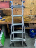 Werner 21 ft Foldable extension ladder 300 pound capacity very nice