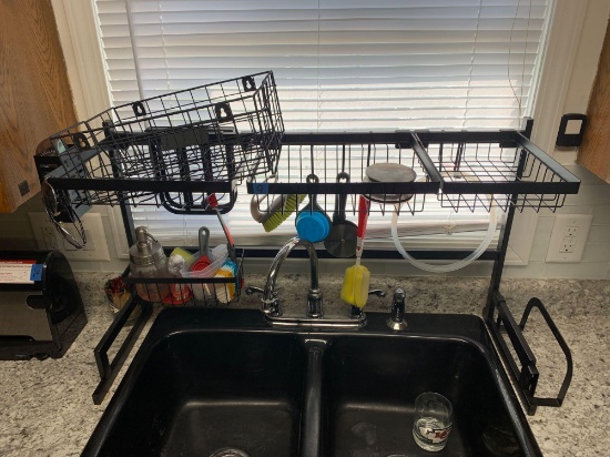 Over the sink storage rack