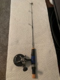 Frabill Reel with Saint Croix Rod Ice fishing pole like new