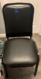 Two brand new black chairs metal frame padded