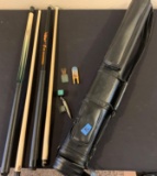 Predator Z and Predator BK 2 professional pool cues with case LIKE NEW