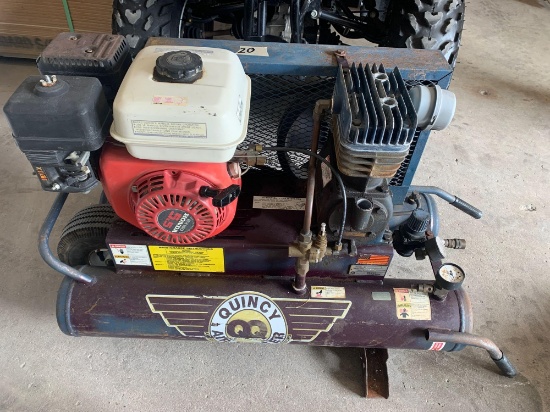 Quincy air master portable air compressor with Honda motor works great