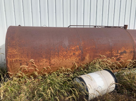 Fuel tank 5.8 ft in diameter x 12 ft long