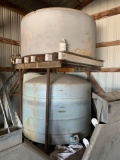 Two large tanks with stand contents Unknown.