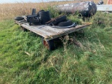 Hay rack with running gear all tires are up