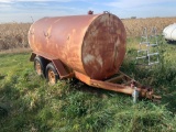 Nice trailer with fuel barrel heavy duty tank is 5 foot in diameter and 10 foot long needs one tire