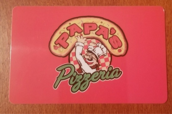 Papas Pizzeria $25.00 Gift Certificate