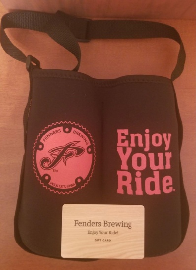 Fenders Brewery, Polk City Fender's Biker's Tote Bag for 2 Crowlers $30 Value plus $30.00 Fender's