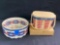 2001 hostess appreciation with lid, 7 inch round 2 x $