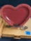 Pottery Heart Plates 4 x $
