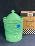 Pottery Dog Biscuit Canister