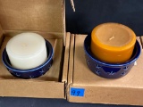 Proudly American Candle Crock, Candles 2 x $