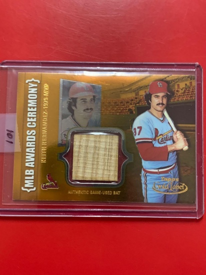 2002 tops Keith Hernandez game used bat baseball card