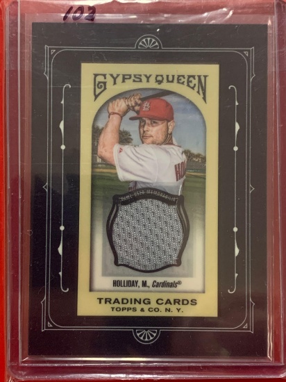 2011 Matt holiday game used jersey baseball card