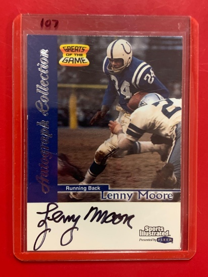 1999 fleer Lenny more autographed football card