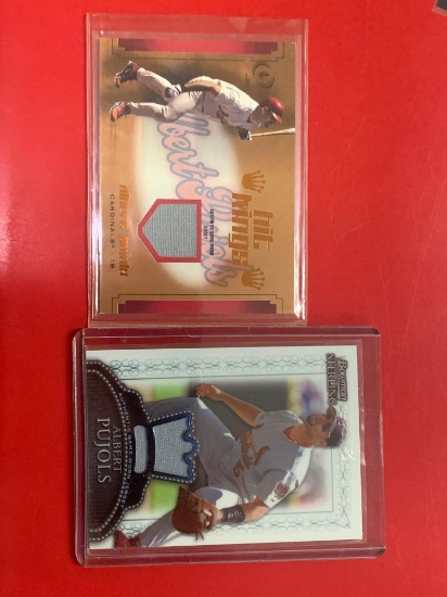 Albert Pujols game used jersey baseball cards