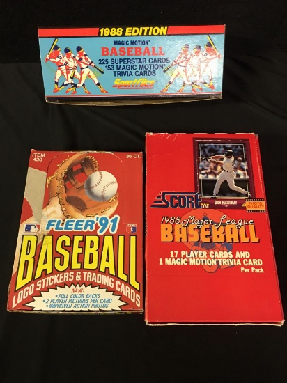 1991 Fleer , 1988 Score Baseball cards