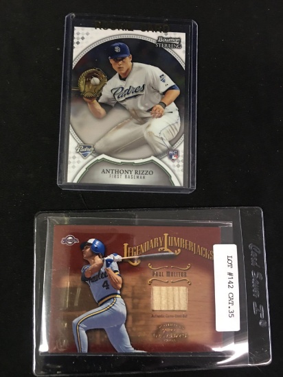 2002 Donruss The enclosed piece of bat was cut from an authentic bat personality used by Paul