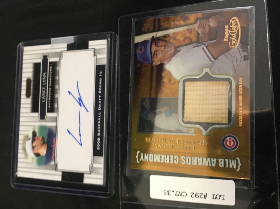 Topps authentic game-used bat card of Billy Williams