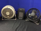 Ceramic heater and fans