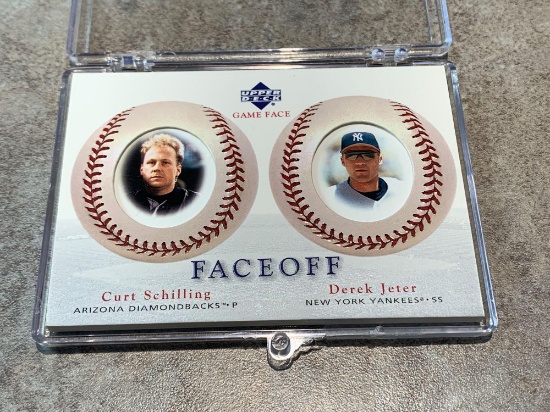 2003 upper deck game face face off Kurt Schilling and Derek Jeter card