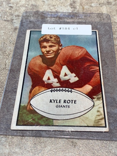 1953 Bowman Kyle Rote Football card