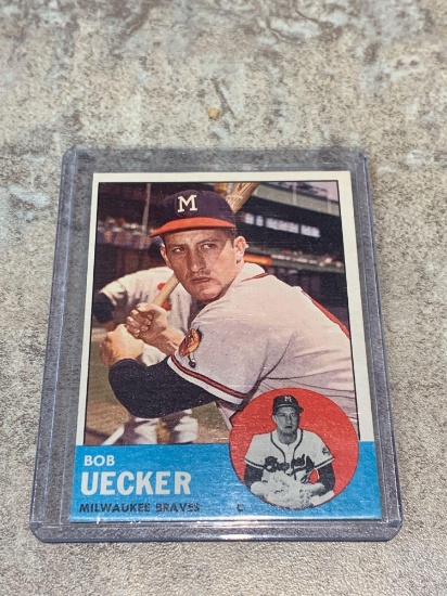 1963 Topps Bob Uecker baseball card