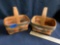 Two small Stationary Handled Baskets 2 x $
