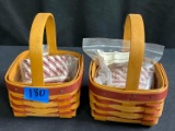 Pair of Sweetheart Baskets Complete 2 x $