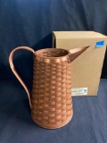 Woven Pitcher, Copper Accents