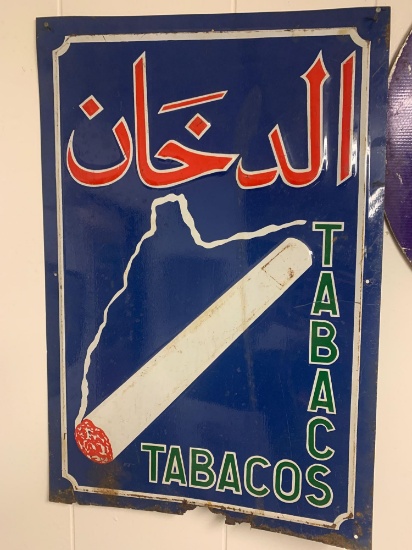 Tabacos Cigarettes metal sign from morocco