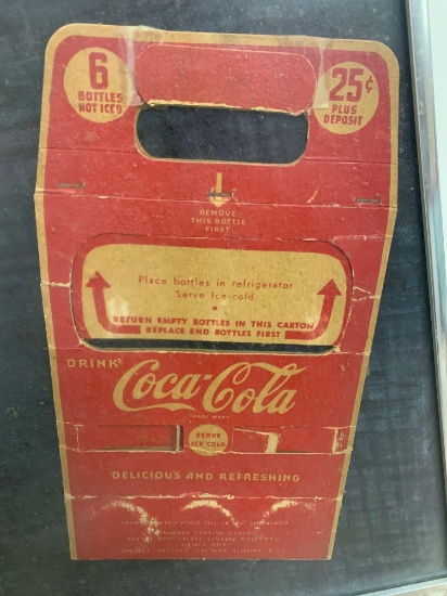 Antique Coca-Cola box. Very old in Frame for preservation