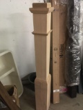 Oak plain box newel