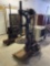 WF and Barnes electric drill press on wheels