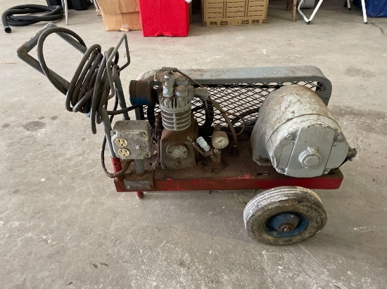 Air compressor working unit with 110 power