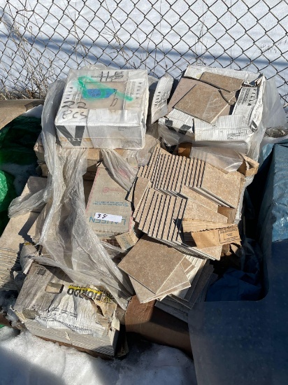 Pallet of 4 x 4 , 8x8 and 12x12 tile