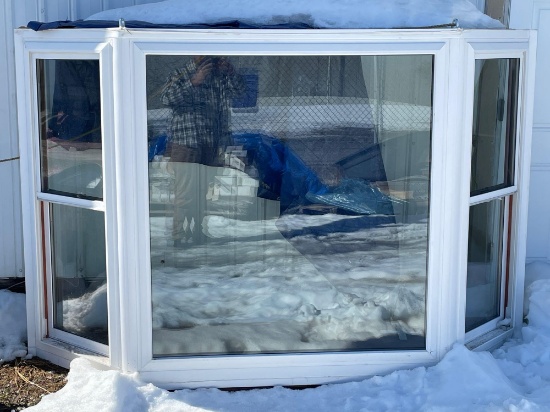 New double hung side windows with picture window bow window 92.25 x59