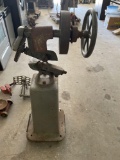 Metal shaping tool on stand