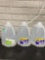 Three unopened jugs of water