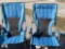 Pair of high-back folding chairs