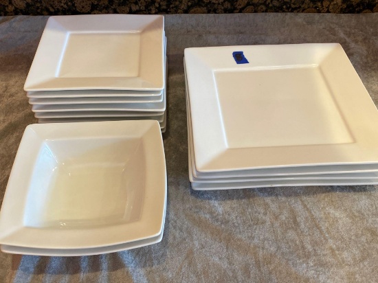 Everyday White Square Dishes