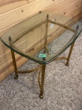 Brass Table with Glass Top