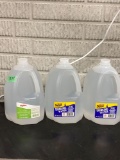 Three unopened jugs of water