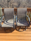 Two Rocking Mesh Patio Chairs