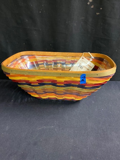 Multi-colored Rectangular Bowl with Protector