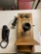 Chicago Telephone Supply company wooden wall phone great condition
