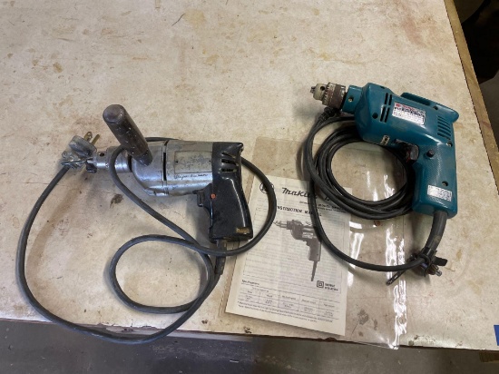 Makita 10mm drill and additional drill
