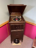Columbia Grafonola record player beautiful working unit with records
